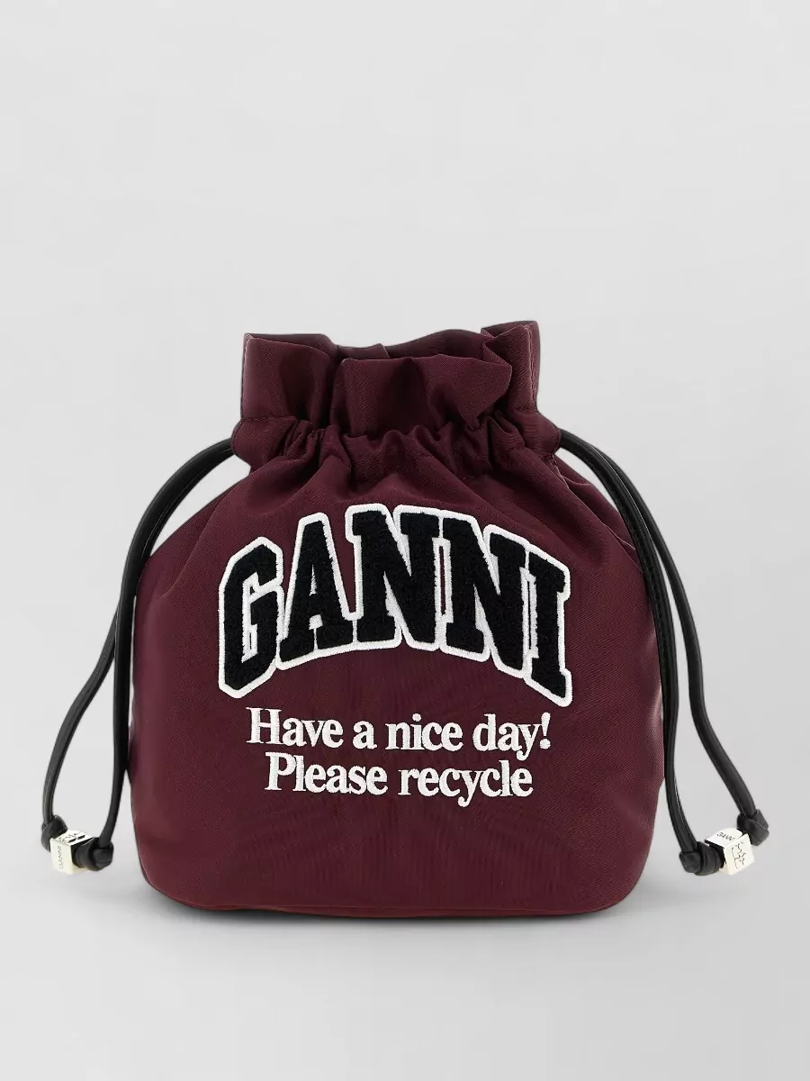 Ganni na na recycled polyamide bucket bag