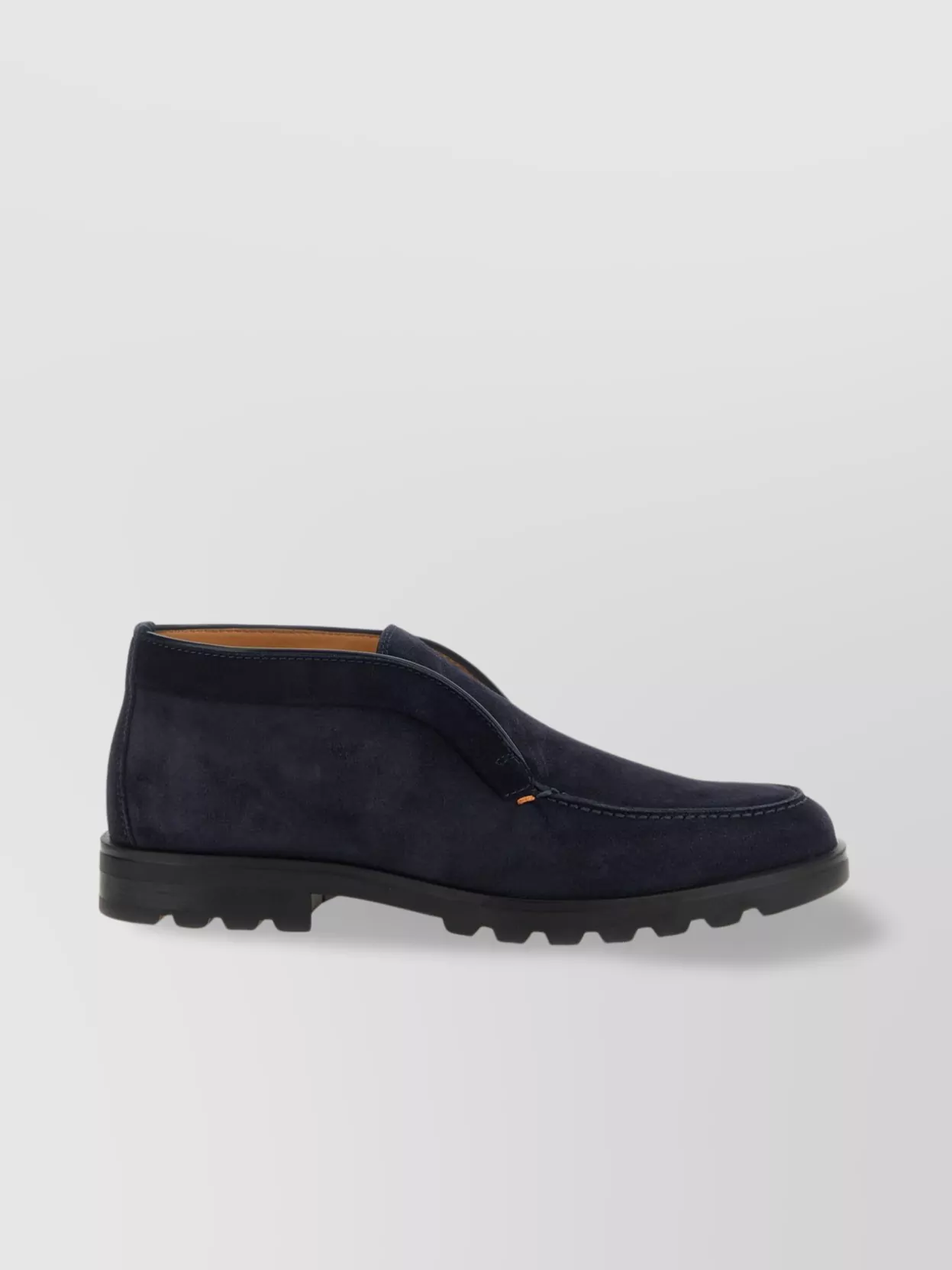 Santoni 'Stitch' Round Toe Suede Ankle Boots