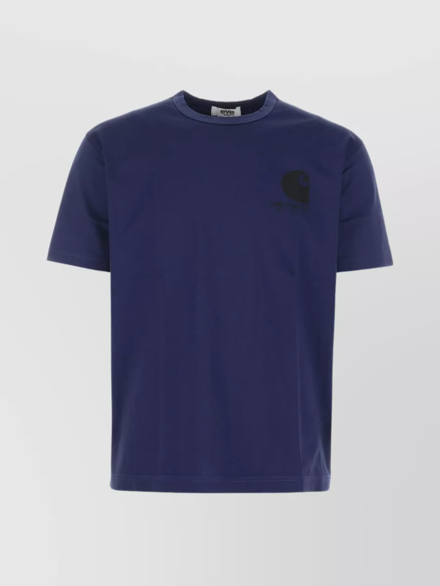 Shop Junya Watanabe Versatile Crew Neck Cotton T-shirt In Blue