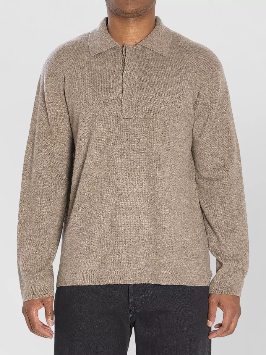 Lisa Yang cashmere regular-fit long-sleeve polo sweater