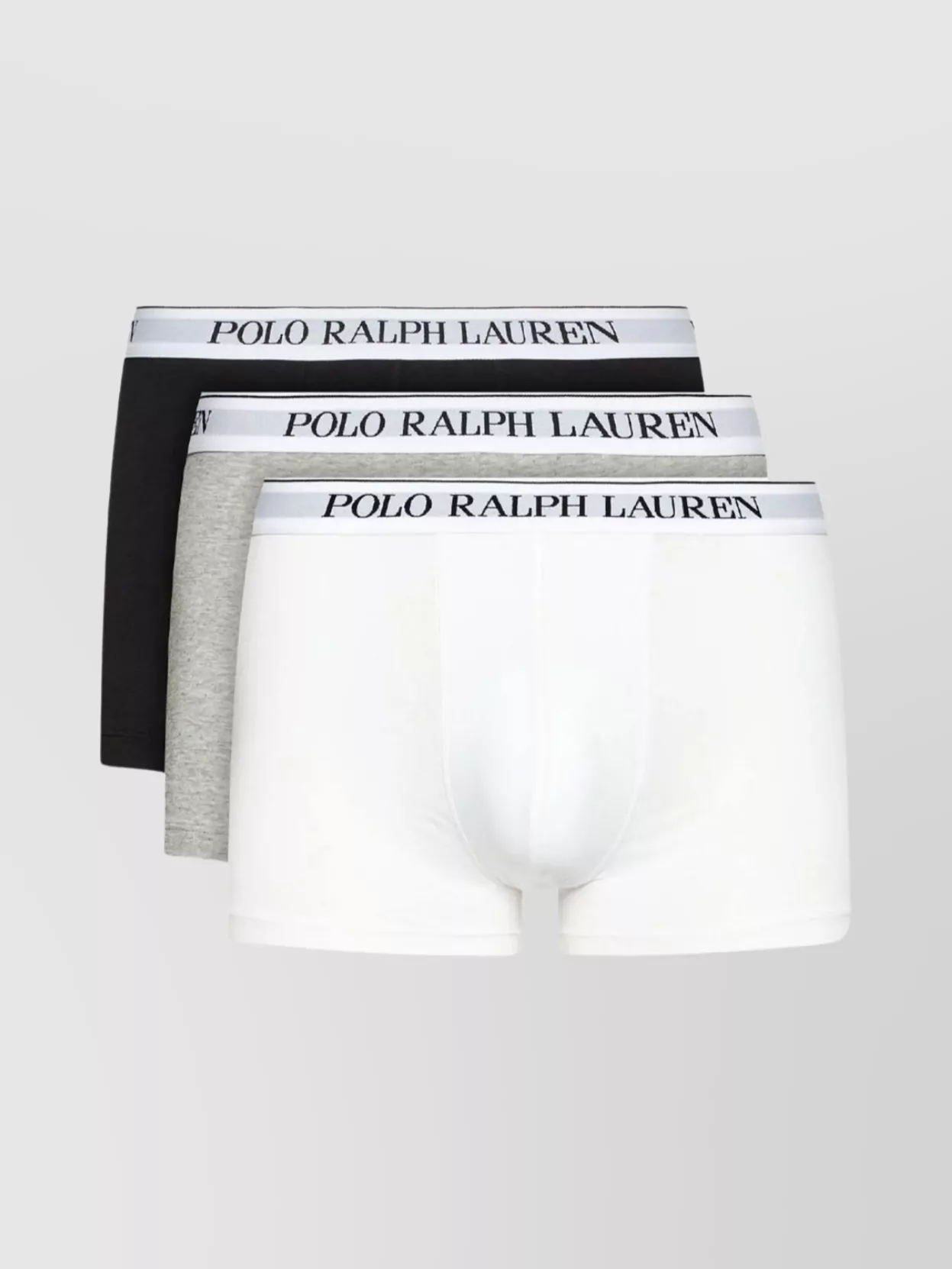 Ralph Lauren Three Pack Thigh-Length Stretch Cotton Trunks