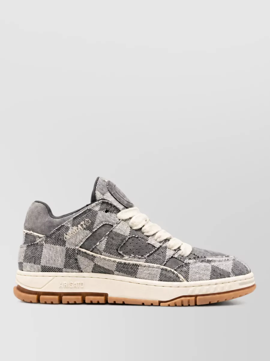 Axel Arigato Suede Checked Low-Top Sneakers