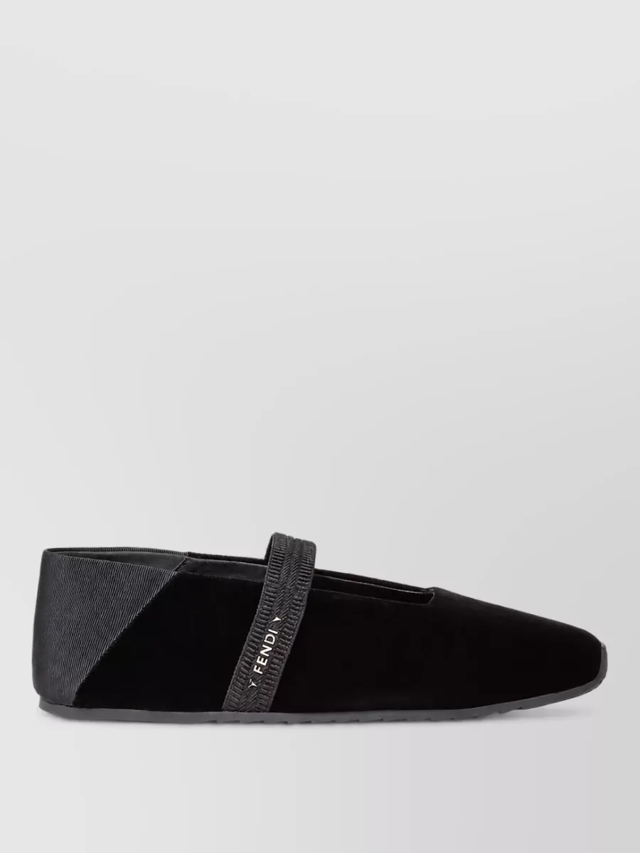 Fendi square toe slippers