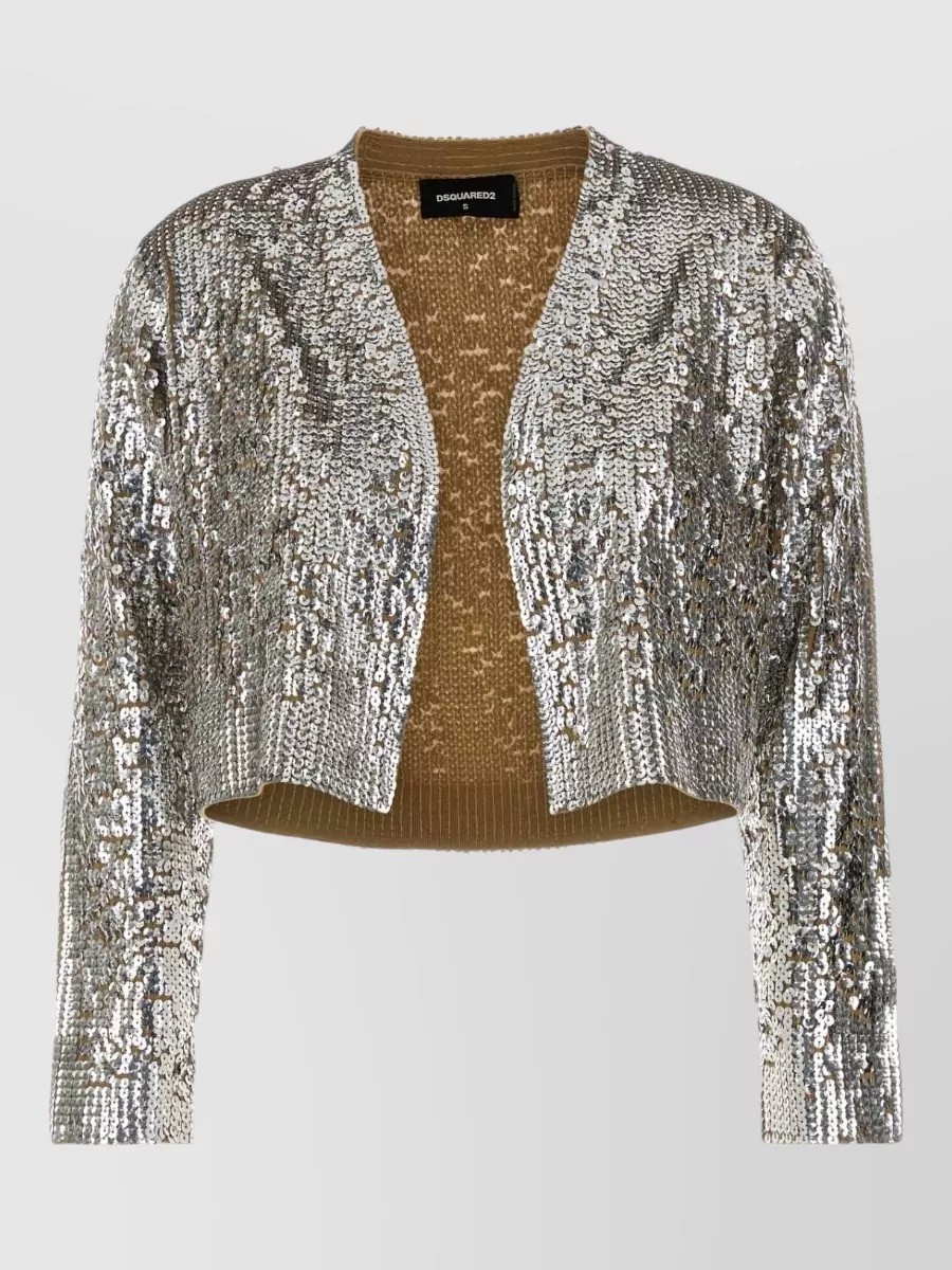 Dsquared2 embellished wool cropped jacket
