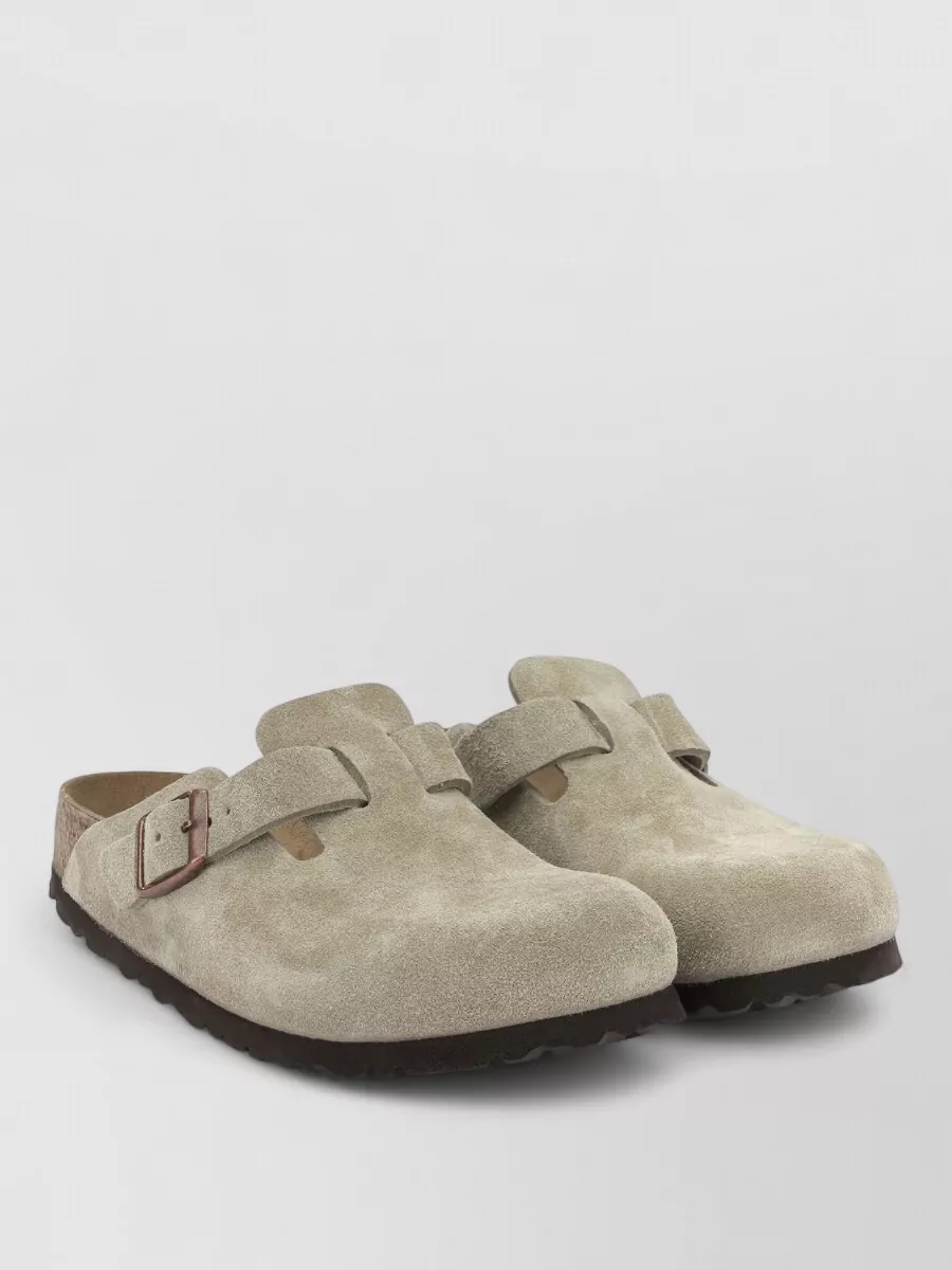 Birkenstock Suede Leather Boston Slippers