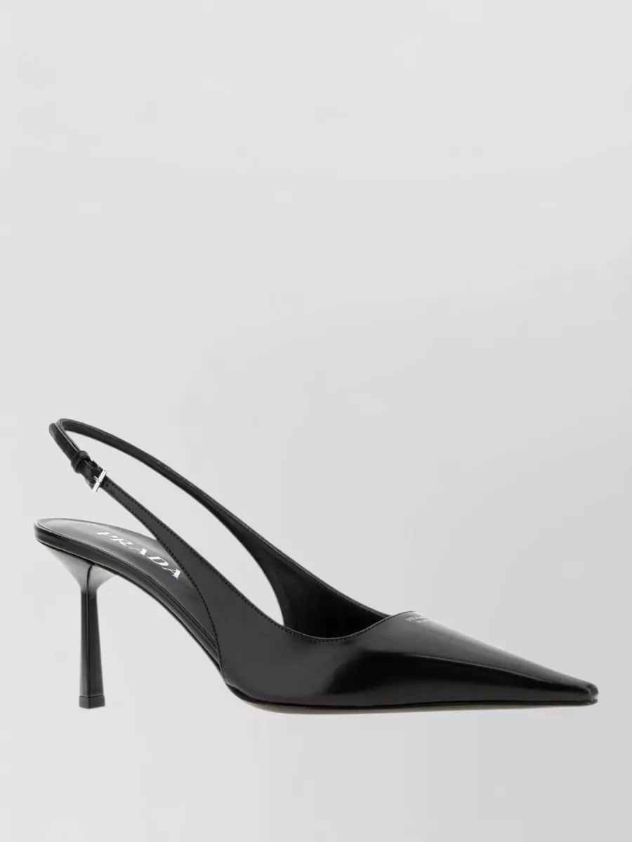 Prada leather slingback pumps