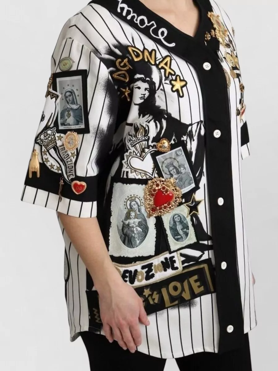 Dolce&Gabbana Striped Embellished Jacket