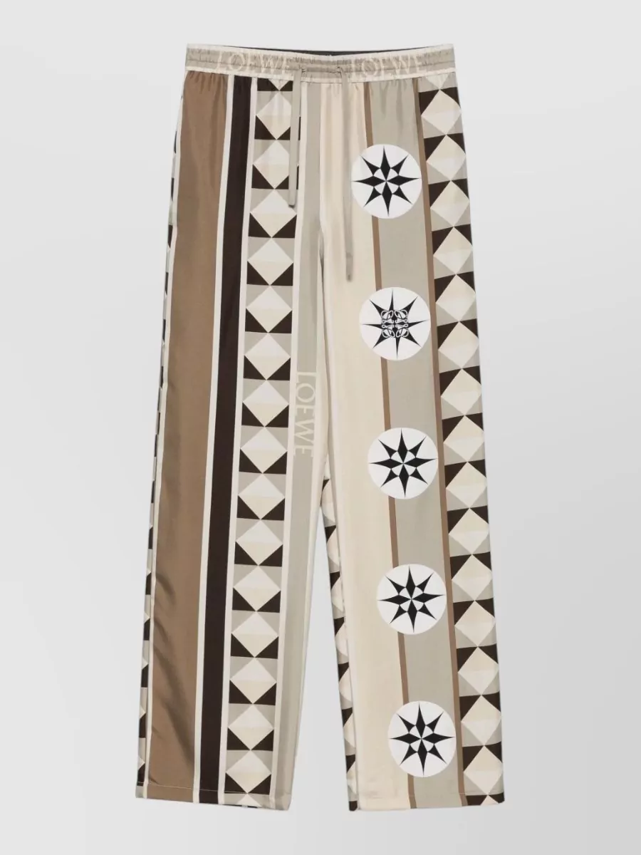 Loewe Paula's Ibiza Printed Silk Wide-Leg Trousers