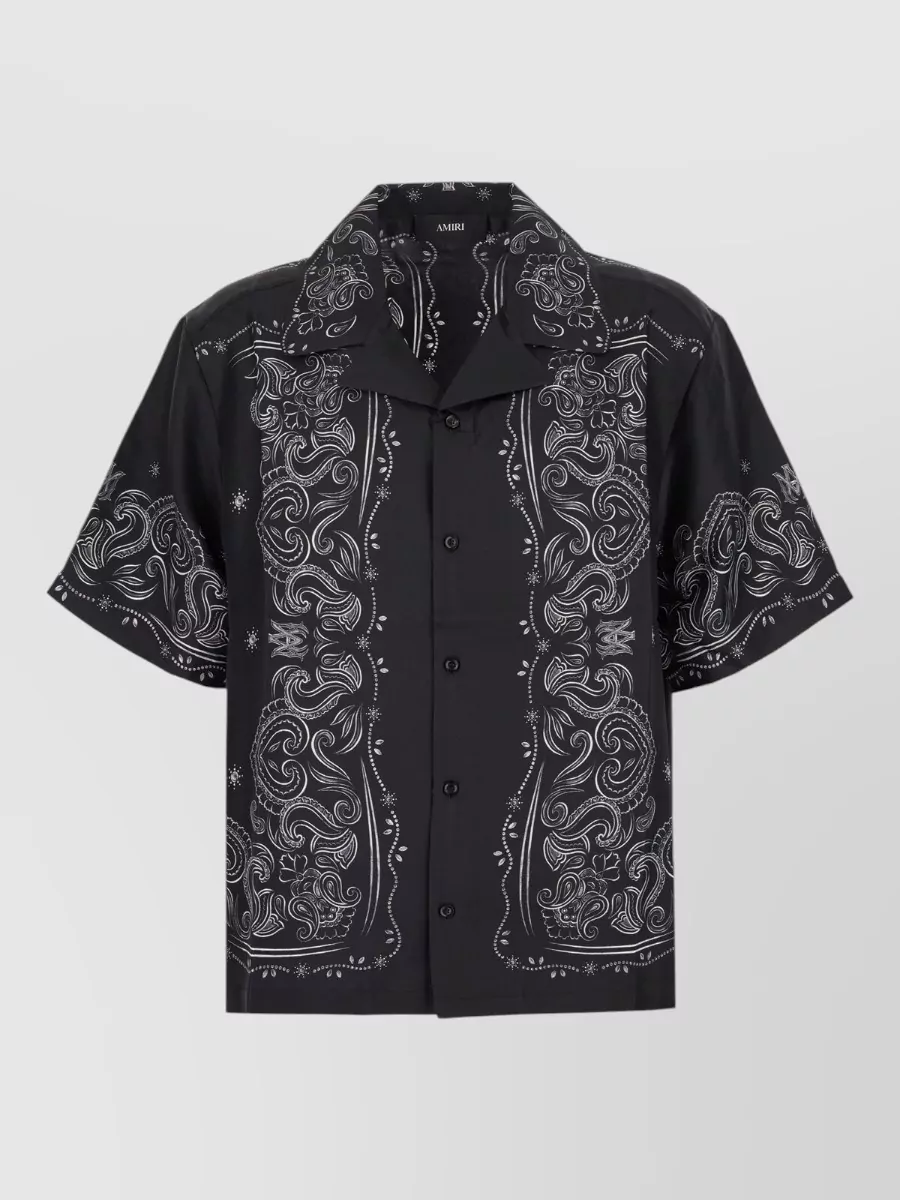 Amiri Silk oversized short-sleeve cuban-collar printed bowling shirt