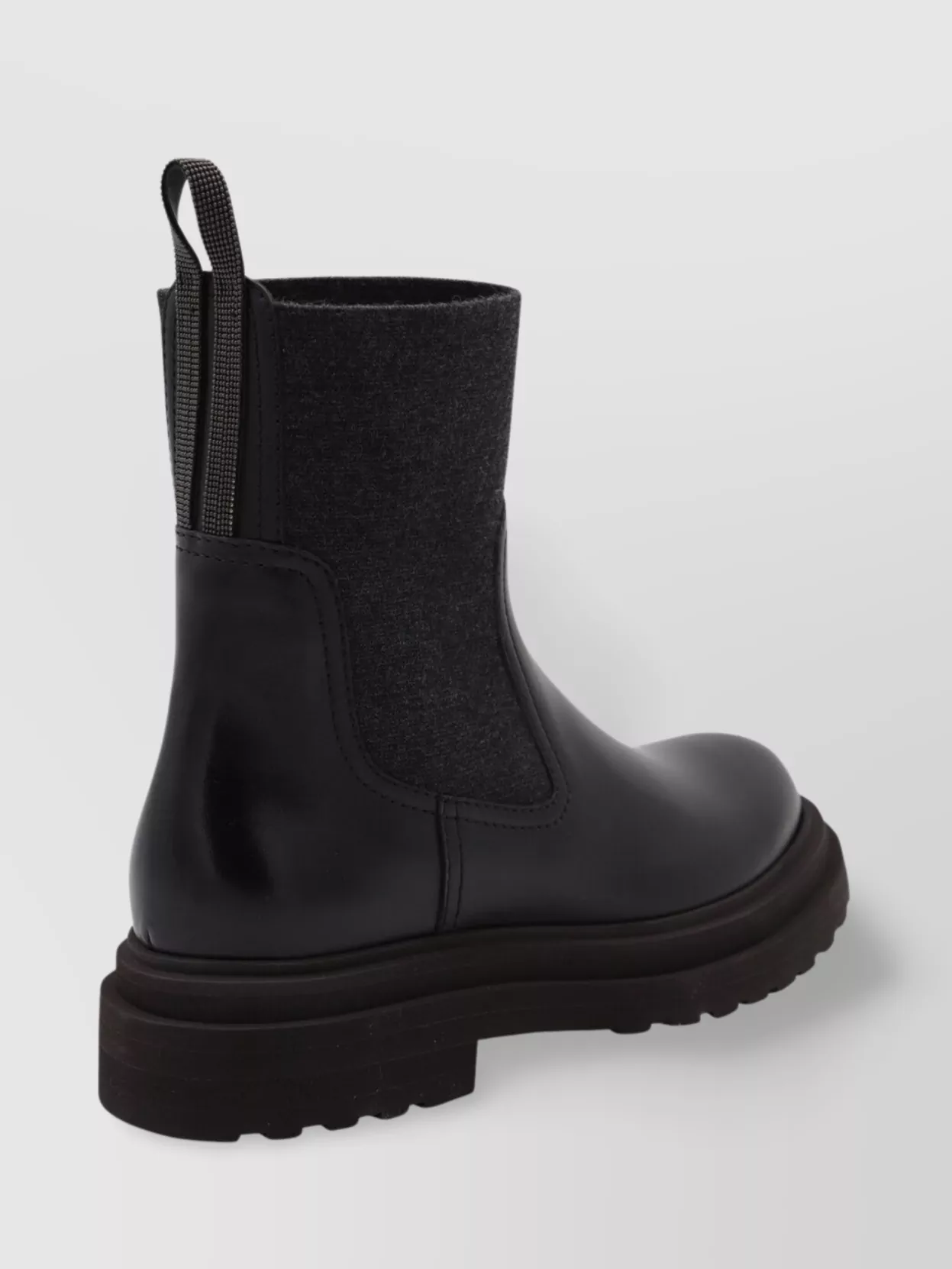 Brunello Cucinelli Chunky Sole Ankle Boots In Black