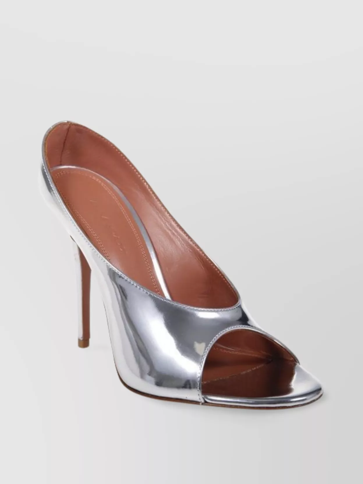 Amina Muaddi Slipper 105 Pointed Toe Shiny Finish