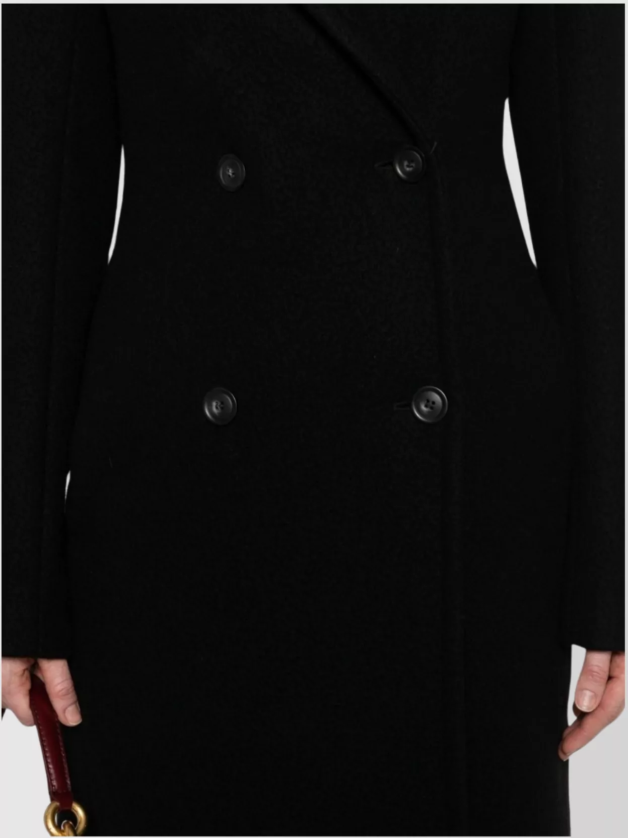 Sportmax Long Double-Breasted Coat Structured Shoulders
