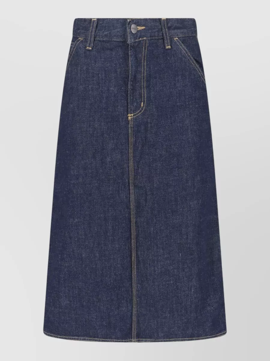 Carhartt Wip Cotton Midi A-Line Skirt
