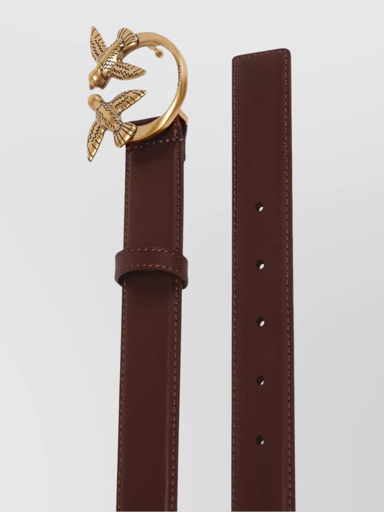 Pinko Bird Buckle Love Berry Belt