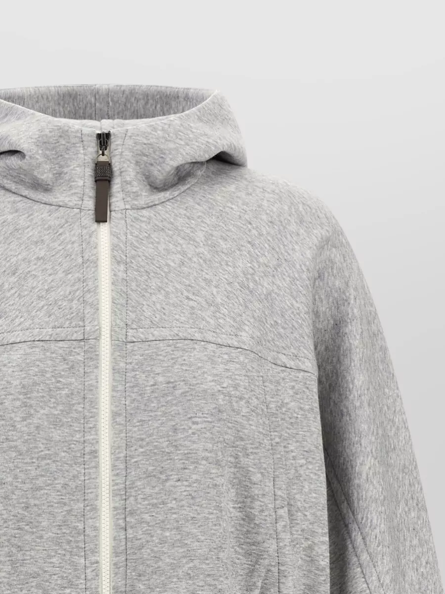 Brunello Cucinelli Cashmere Blend Cropped Hoodie