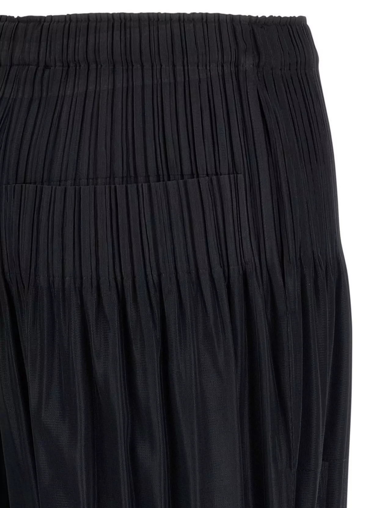 Pleats Please Issey Miyake Trousers Elastic Waistband Ribbed Cuffs