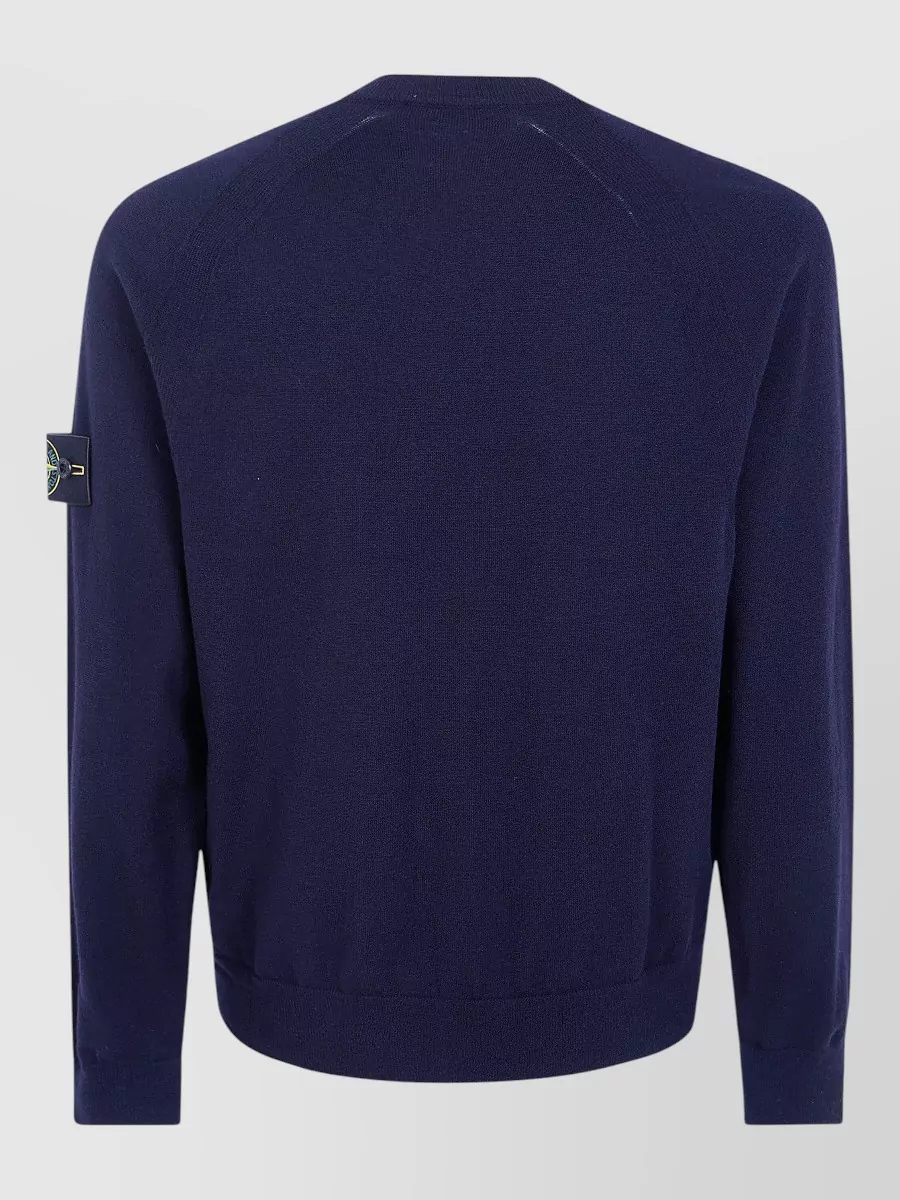 Stone Island Virgin Wool Crew Neck Sweater