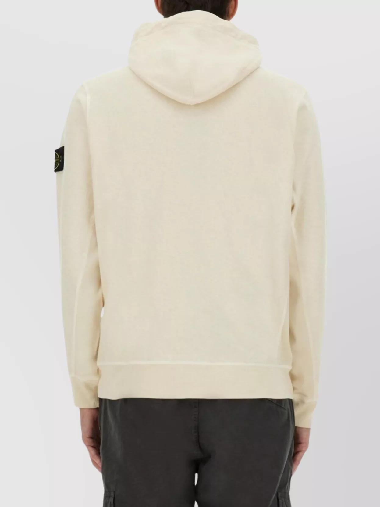 Stone Island Zip-Up Hoodie With Ribbed Cuffs