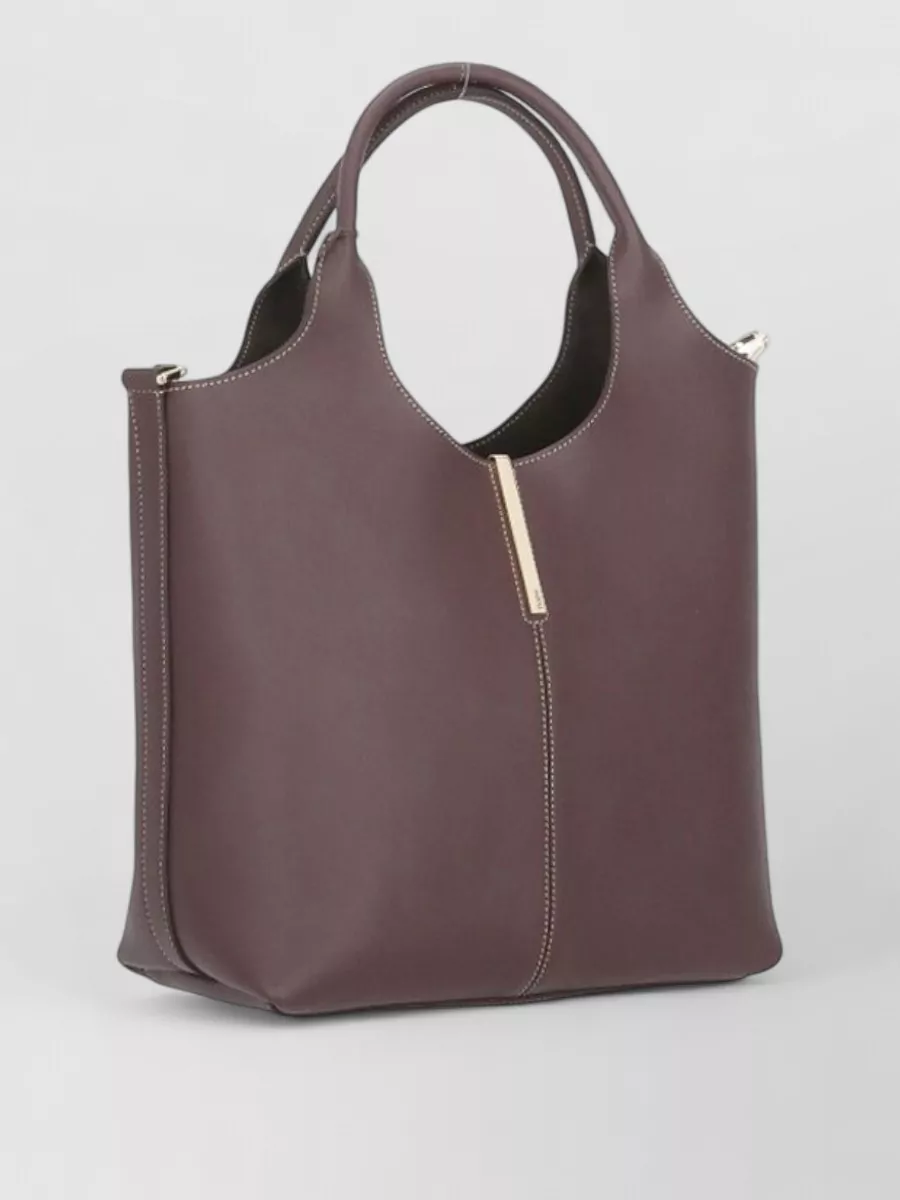 Tod's Leather Tote Bag Rectangular Shape Top Handles