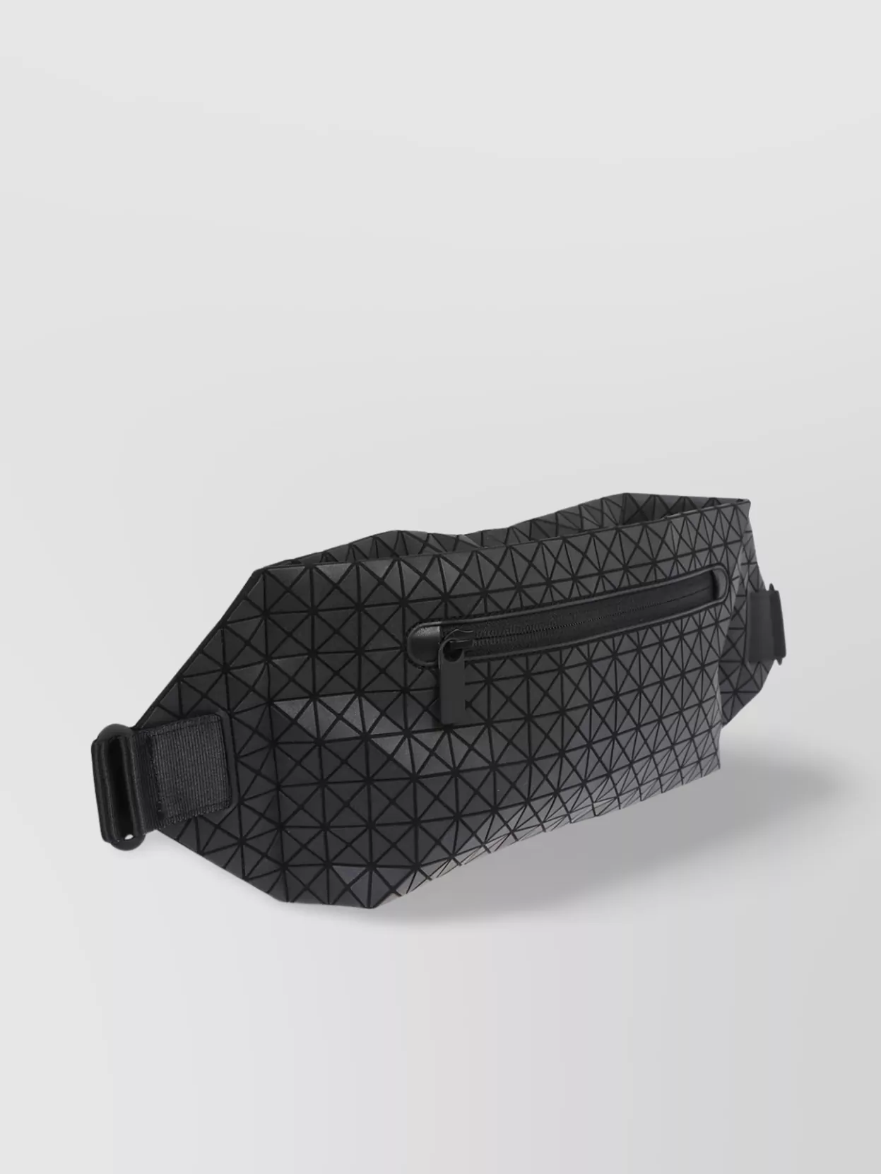 Bao Bao Issey Miyake Leather Belt Bag With Adjustable Strap And Geometric Pattern