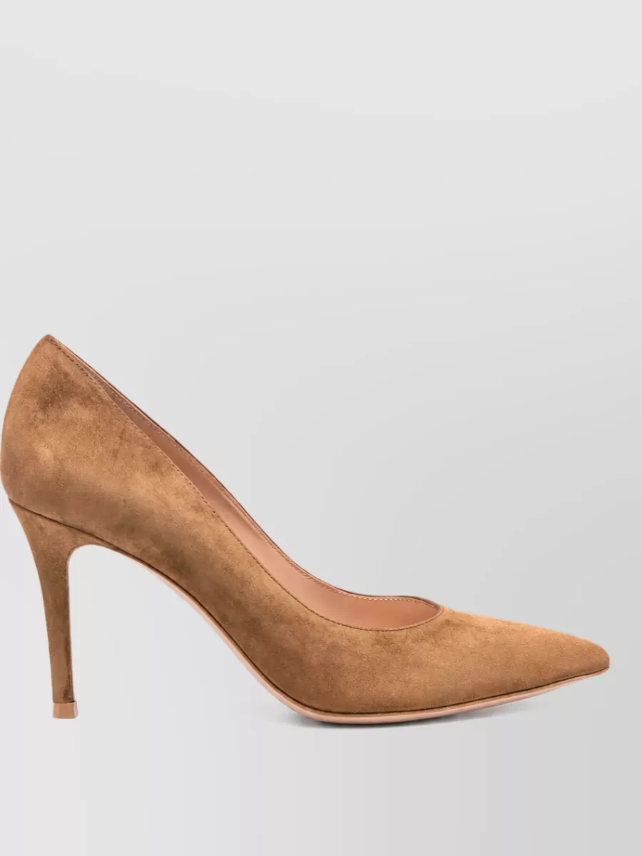 Gianvito Rossi Suede Pointed-Toe Pumps