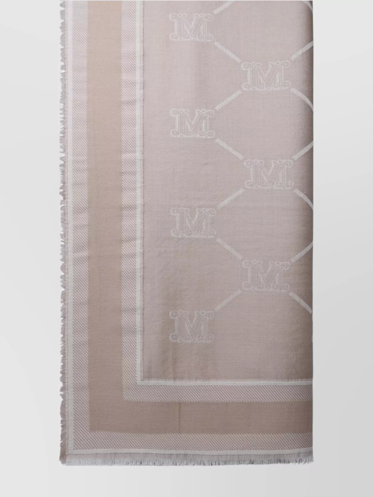 Shop Max Mara Fringed Rectangular Silk Blend Scarf