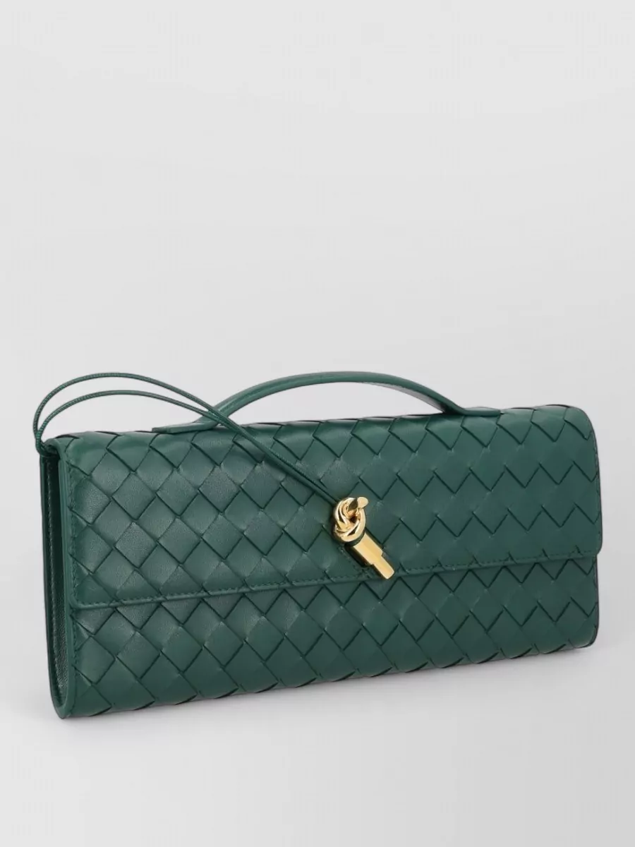Bottega Veneta Andiamo Leather Clutch Bag