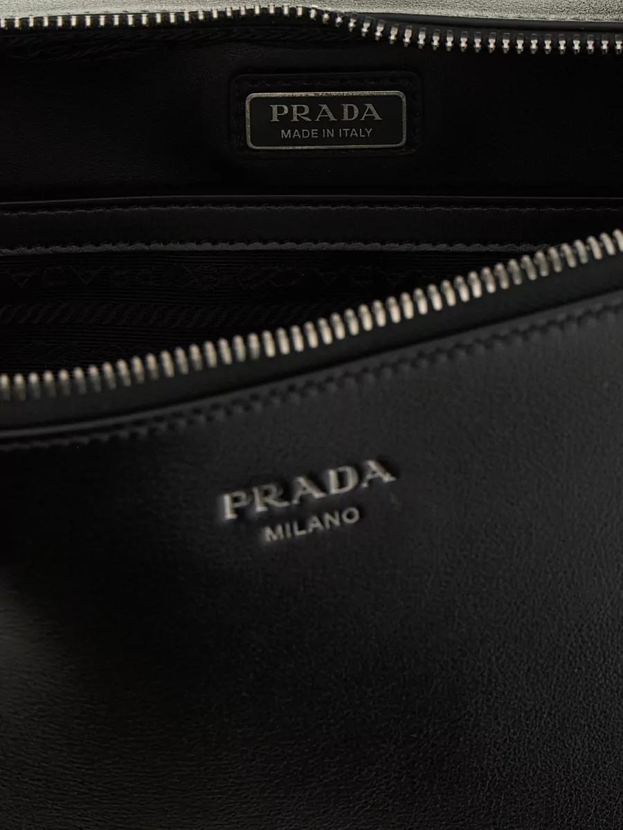 Prada Leather Crossbody Clutch Bag