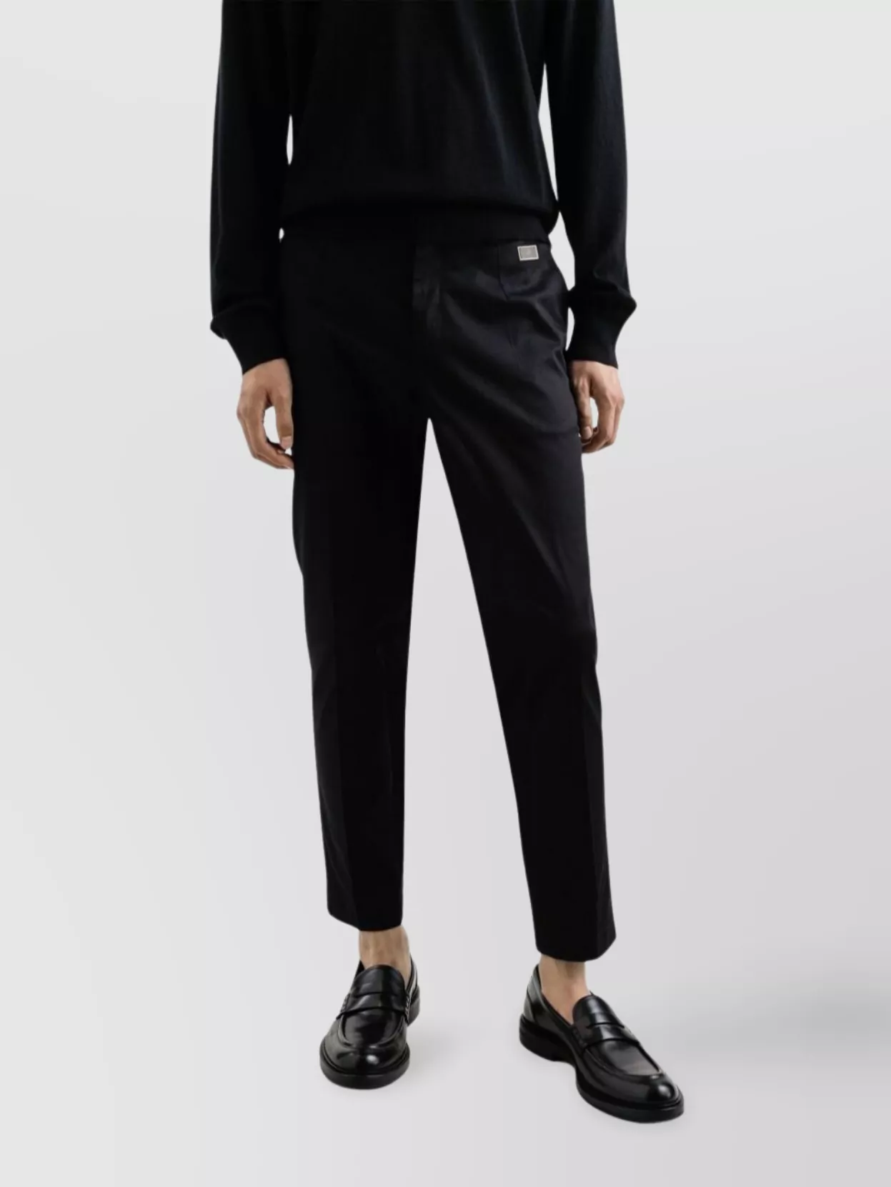 Dolce&Gabbana Cropped Cotton Trousers Featuring Pockets