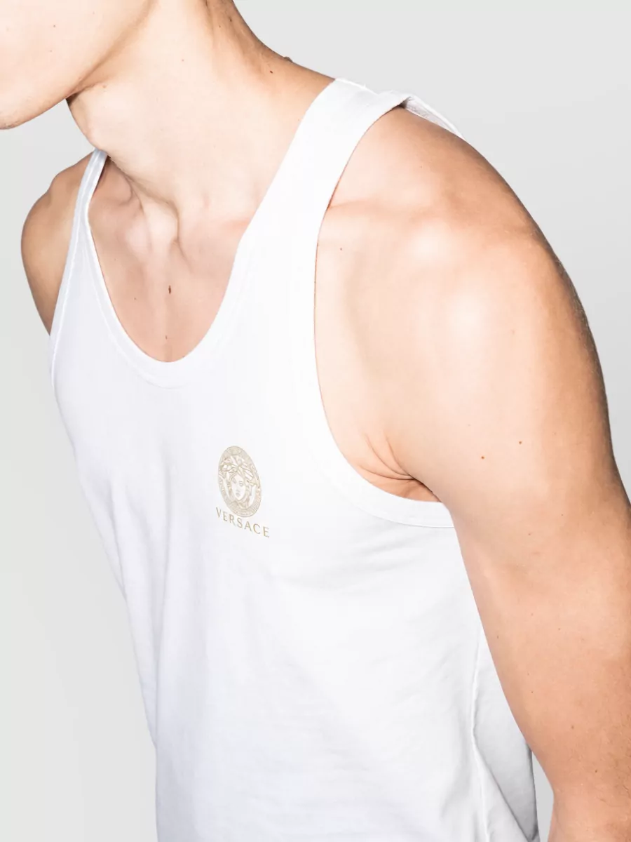 Versace Medusa Logo-Print Sleeveless Top