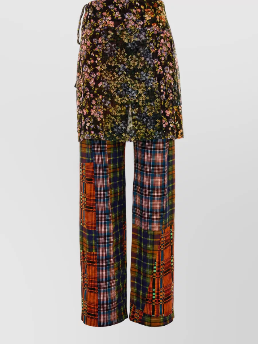 Dries Van Noten printed asymmetric skirt
