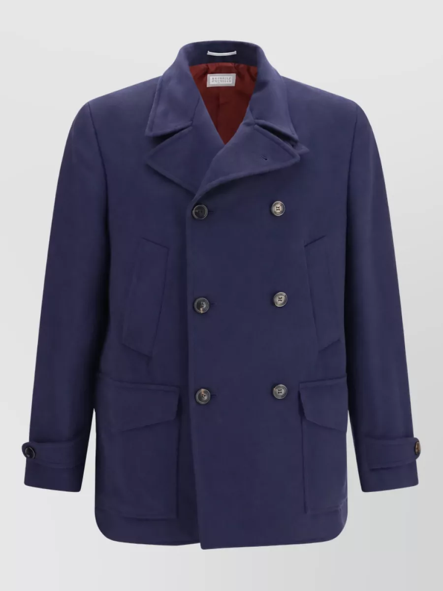 Brunello Cucinelli merino wool double-breasted coat