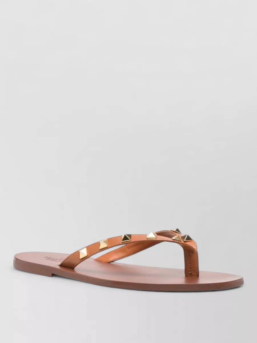 Valentino Garavani leather rockstud thong sandals