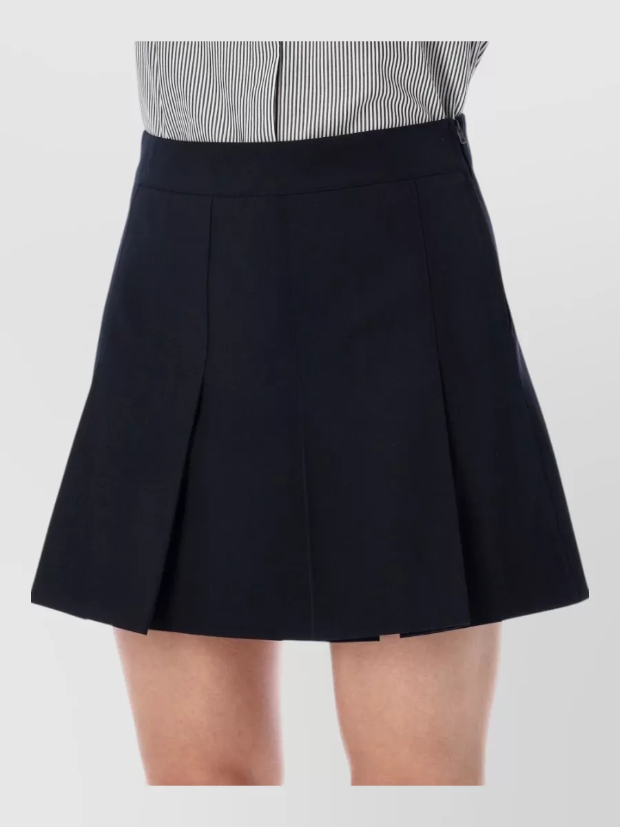 A.p.c. High Waisted Pleated Mini Skirt Design