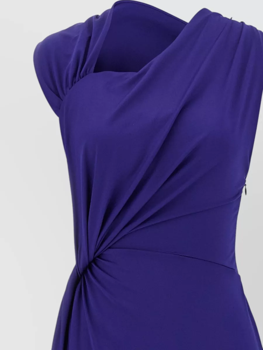 Victoria Beckham Asymmetric Sleeveless Midi Dress