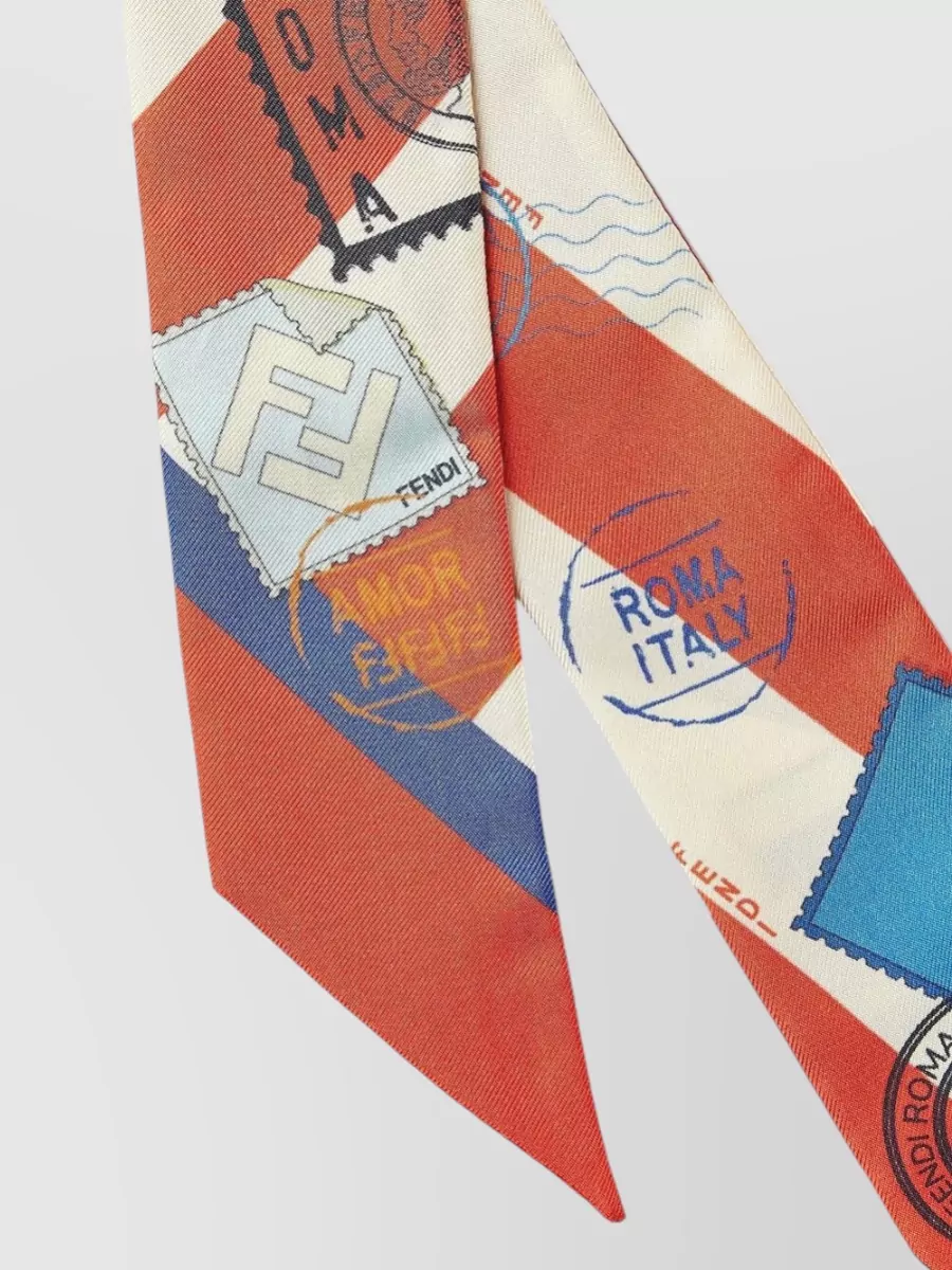 Fendi Silk Printed Tie