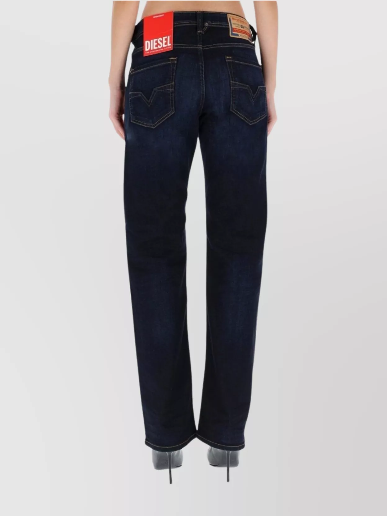 Diesel Denim Five-Pocket Design Featuring Belt Loops