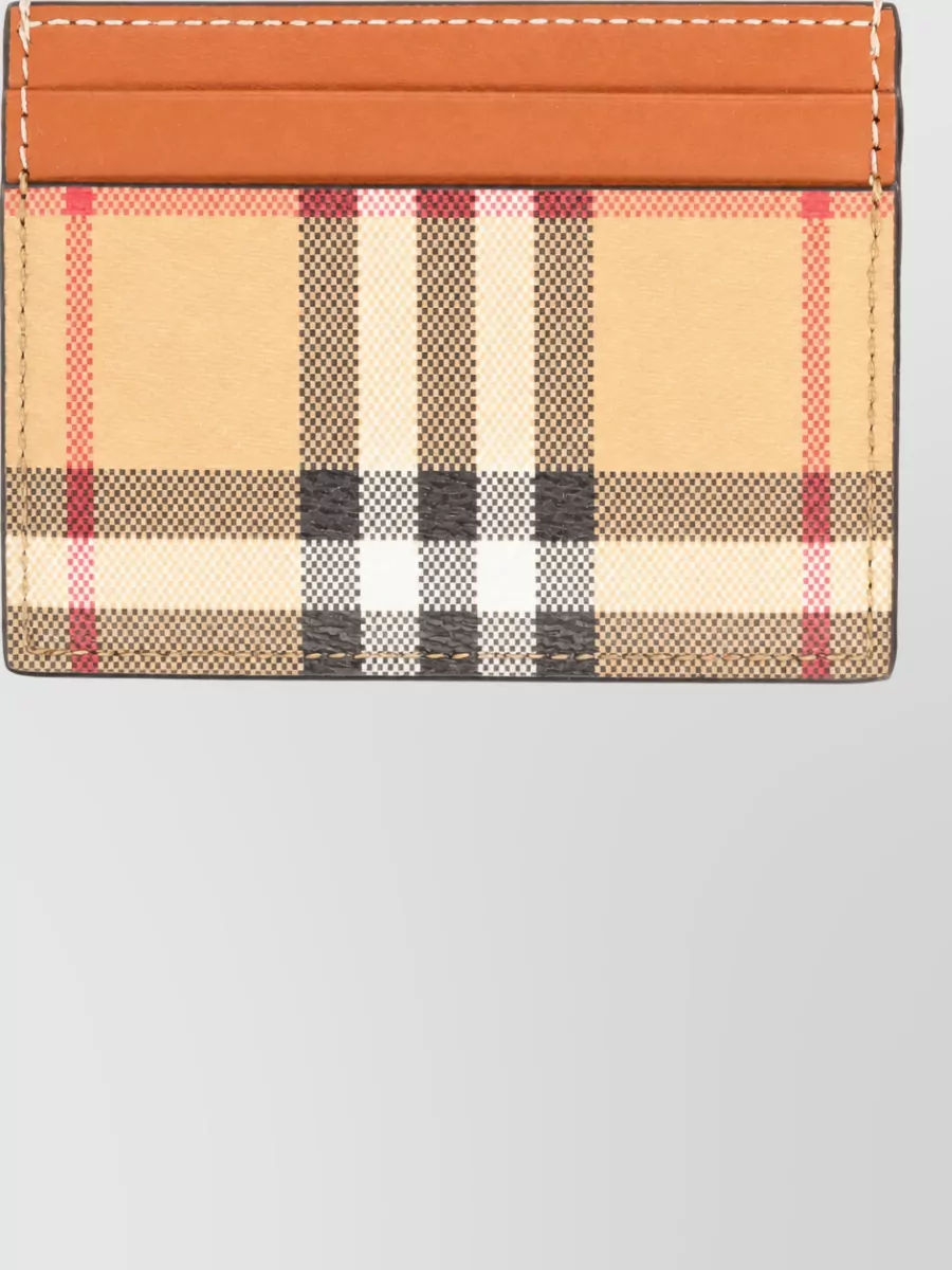 Burberry Checked Card Holder