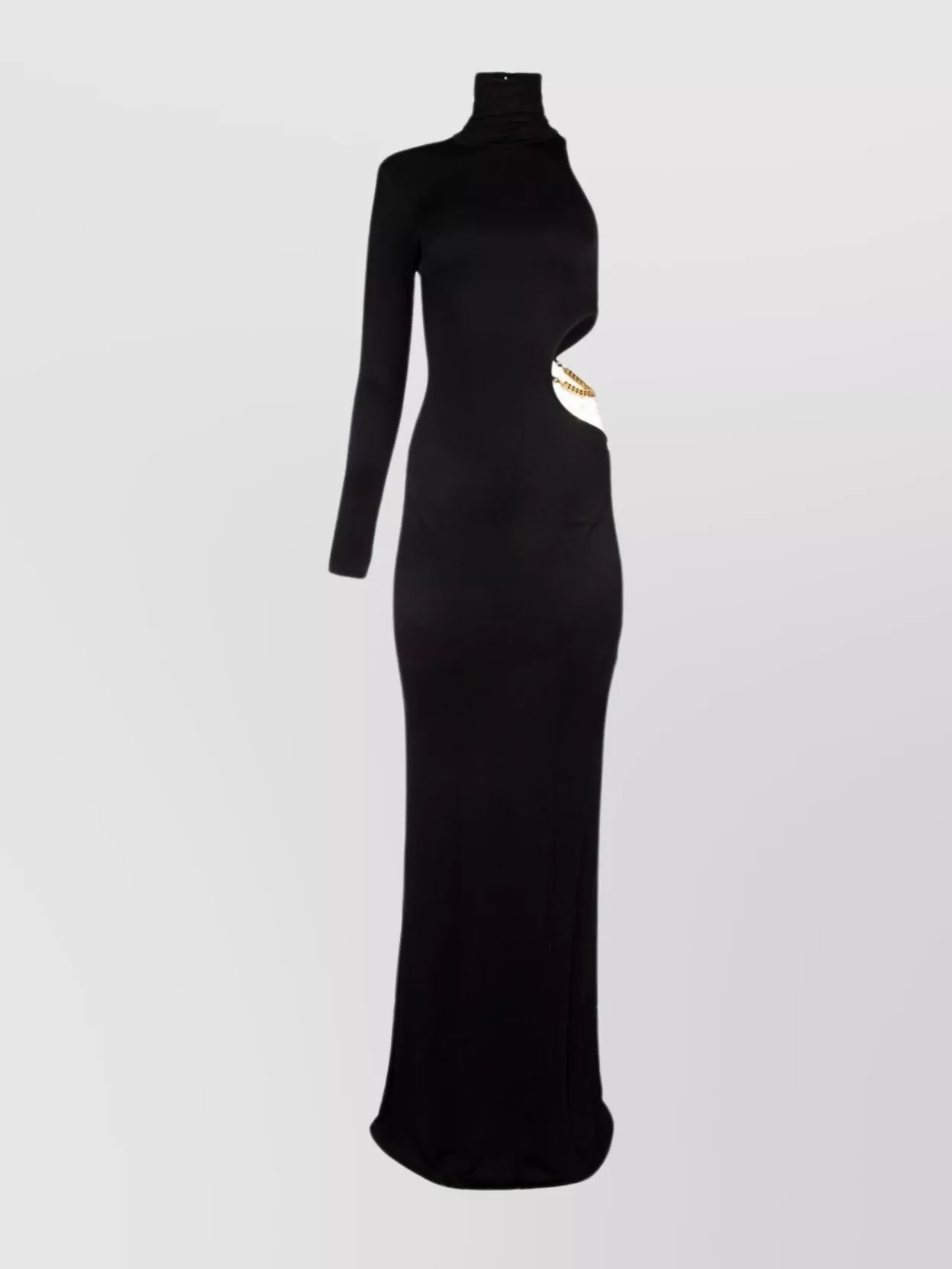 Shop Elisabetta Franchi One-shoulder Cut-out Detail Floor-length Dress