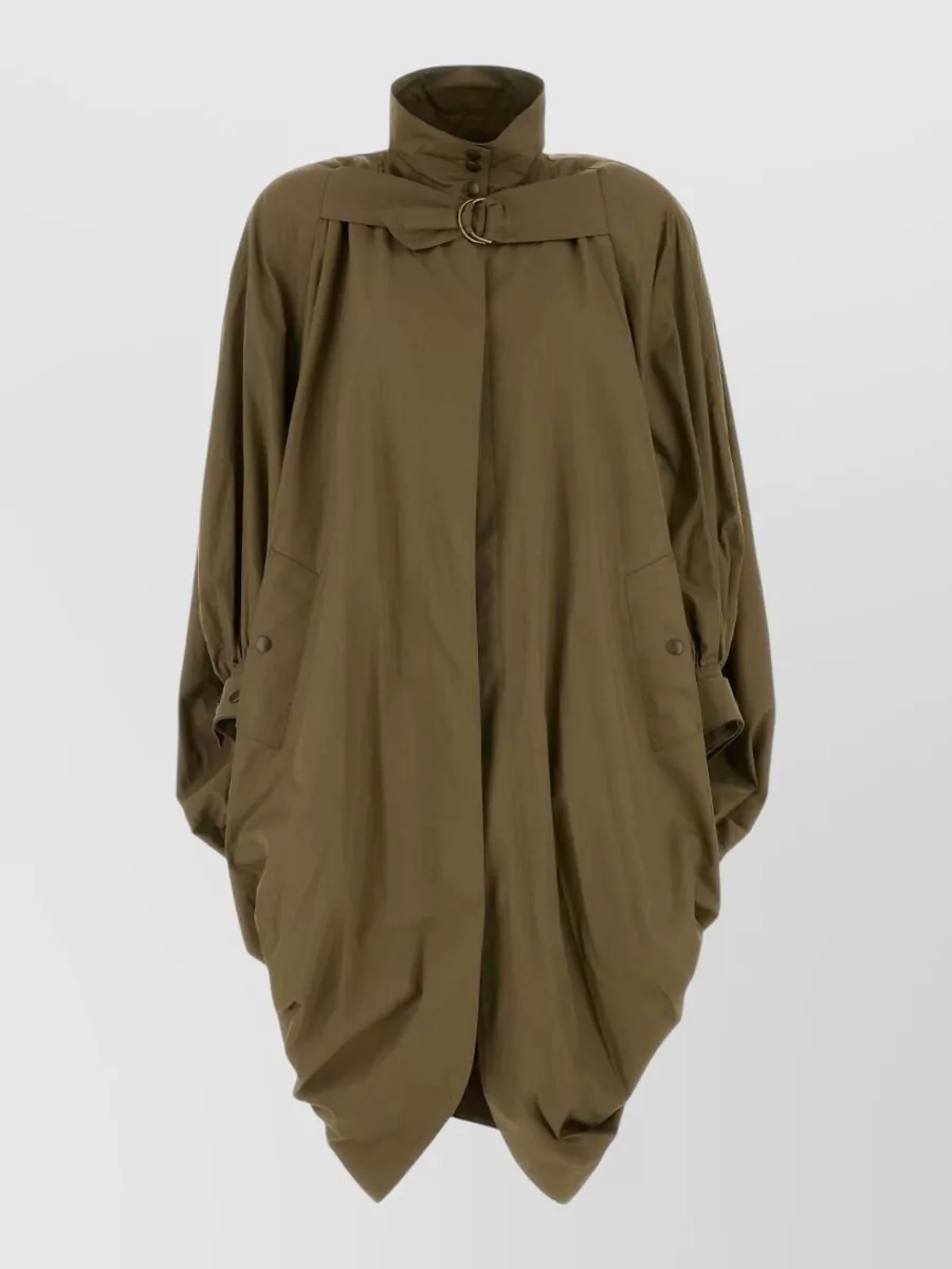 Chloé cotton belted draped oversized jacket