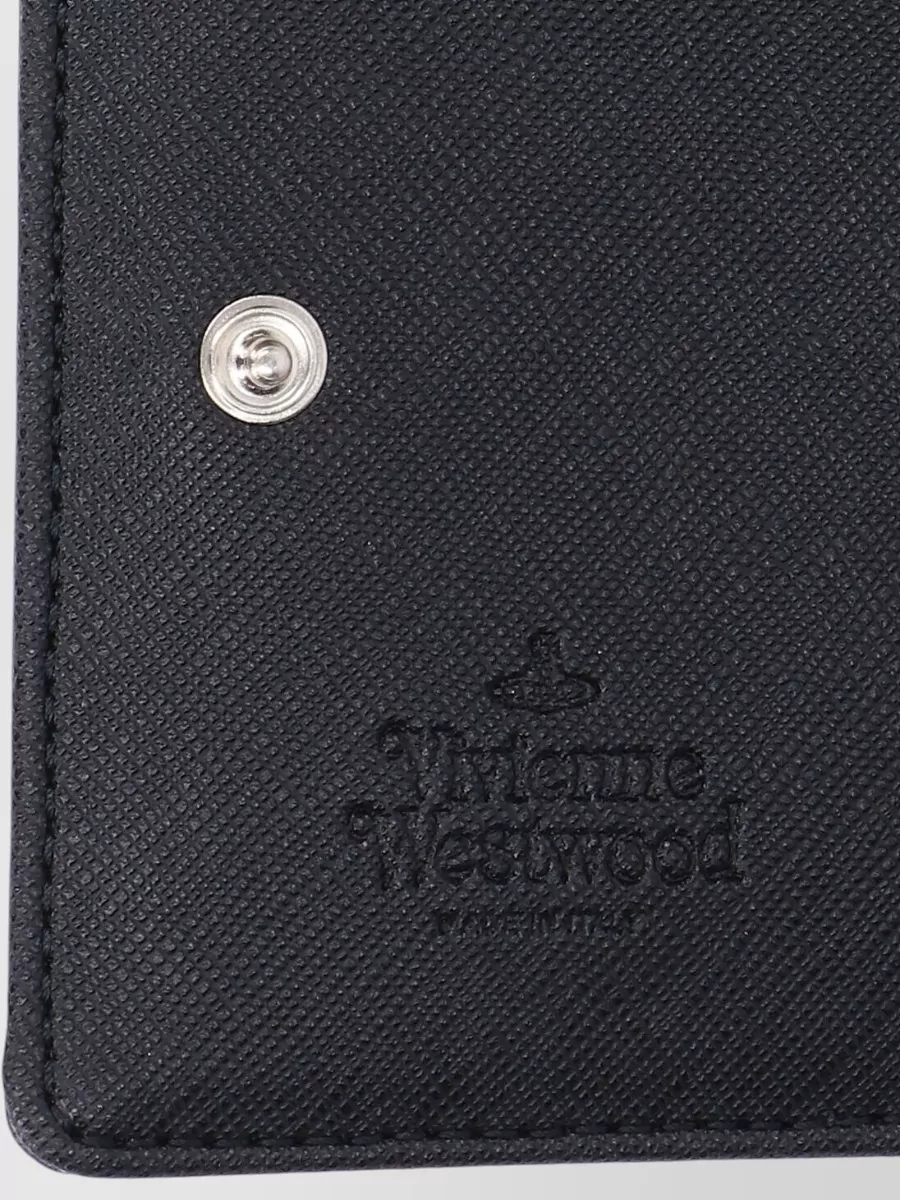 Vivienne Westwood Compact Wallet Metal Logo Card Slots