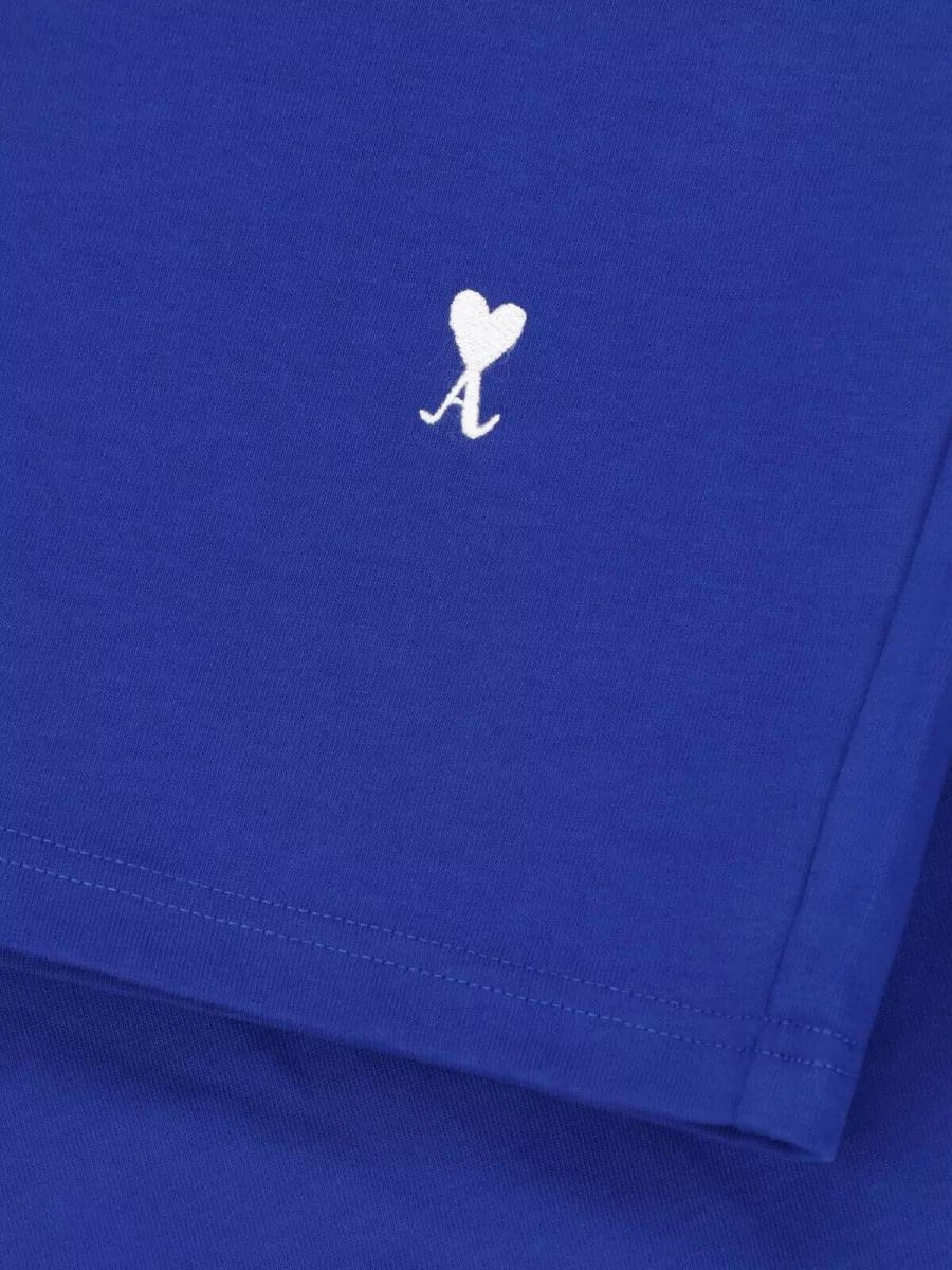 Ami Paris Logo Print Cotton T-Shirt