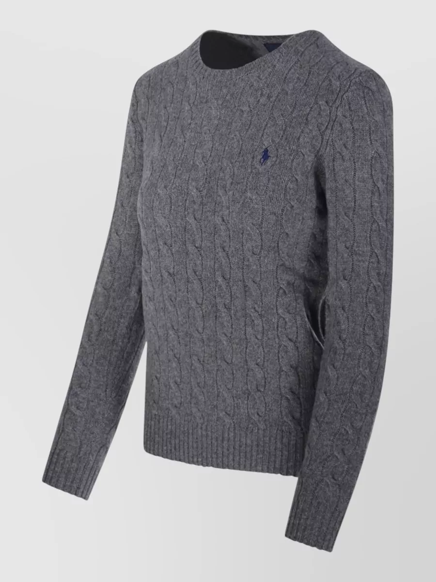 Ralph Lauren Cable Knit Sweater Long Sleeves Round Neck
