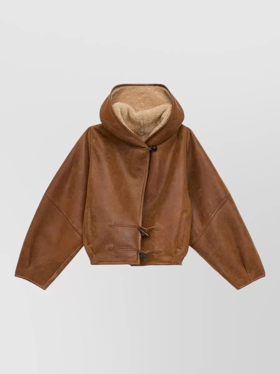 Isabel Marant shearling hooded cropped jacket