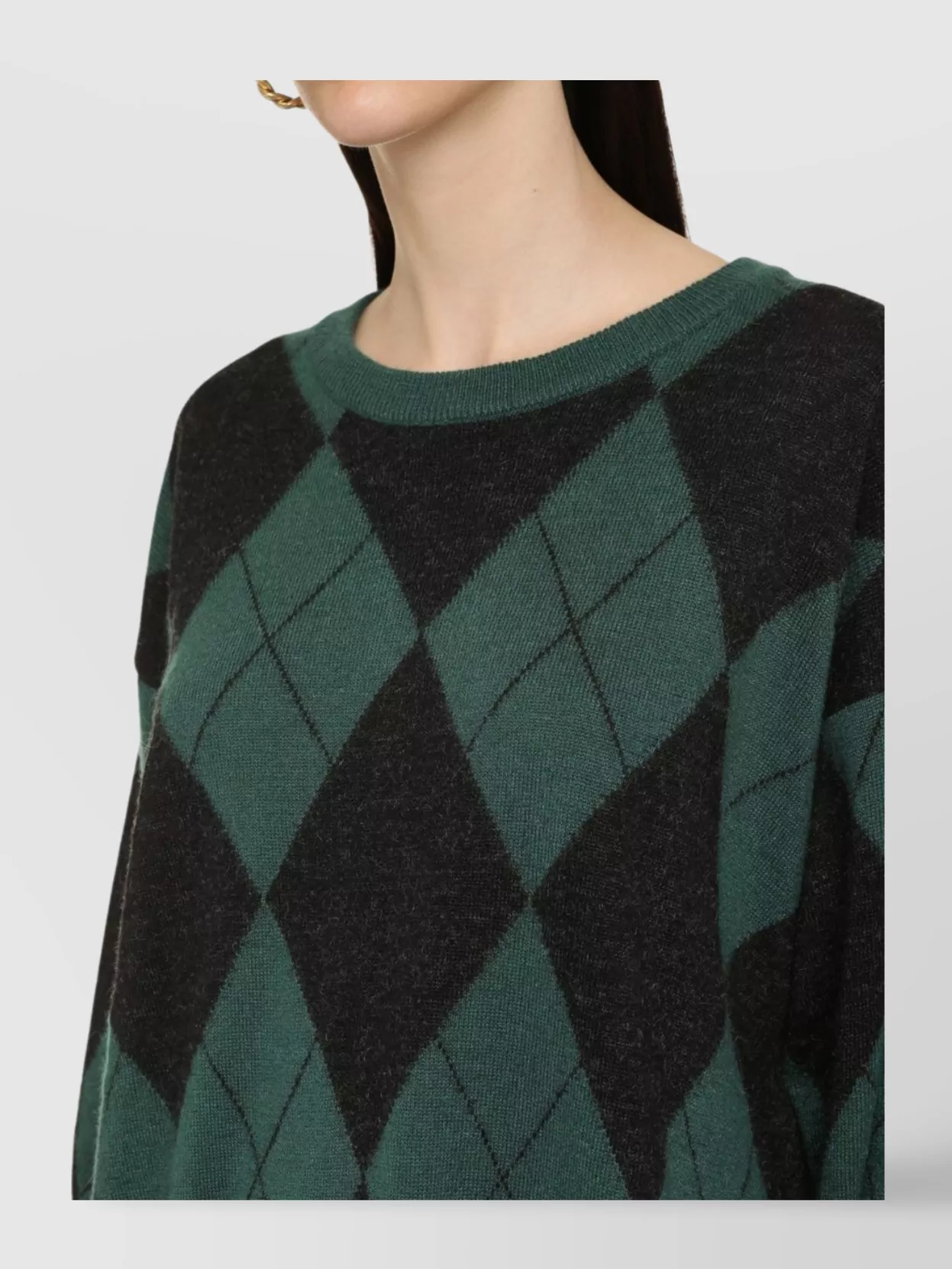 Aspesi Diamond Pattern Knit Sweater
