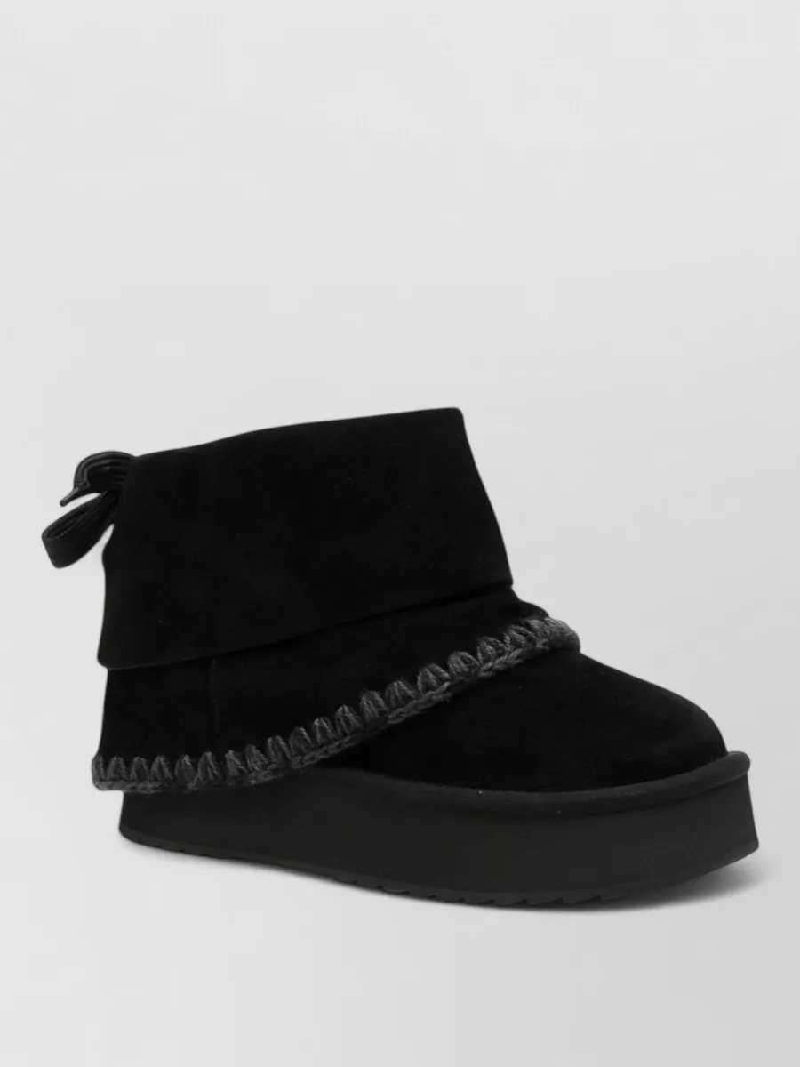 Mou leather platform mules