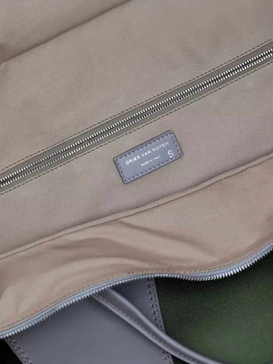 Dries Van Noten Striped Paneled Travel Bag