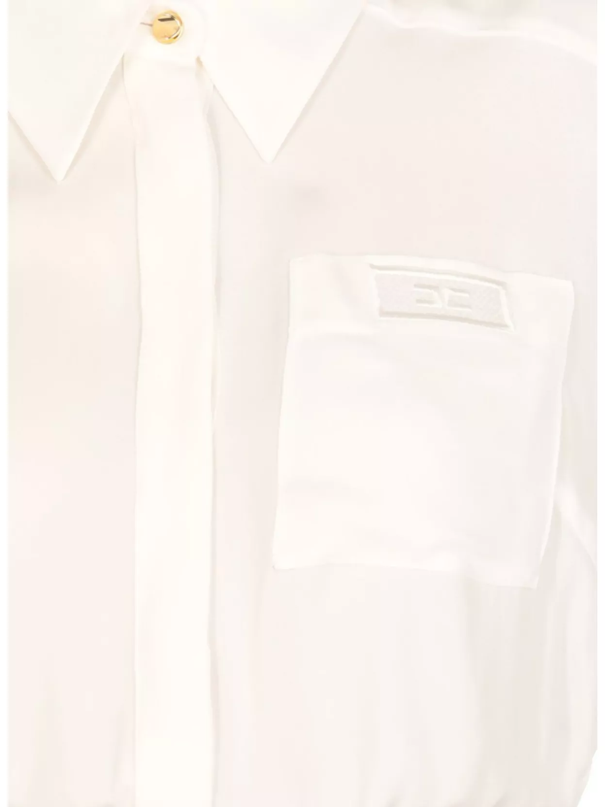 Elisabetta Franchi Collared Viscose Shirt Cropped Length