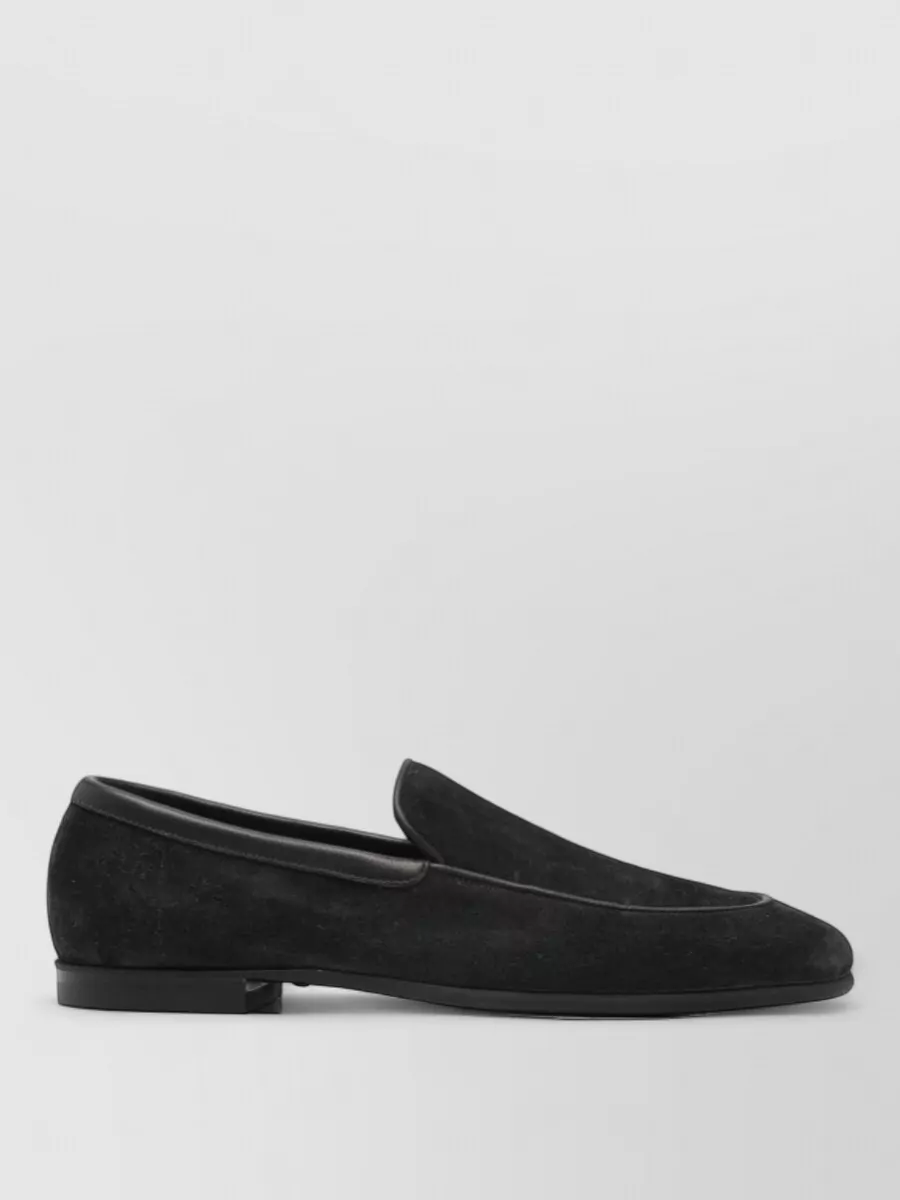 John Lobb Tyne Suede Leather Round Toe Loafers