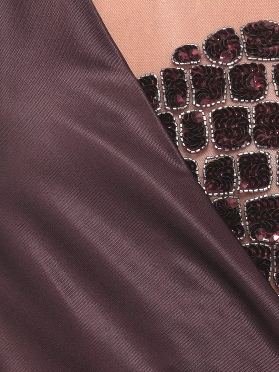 Elisabetta Franchi Viscose Long-Sleeve Draped Gown
